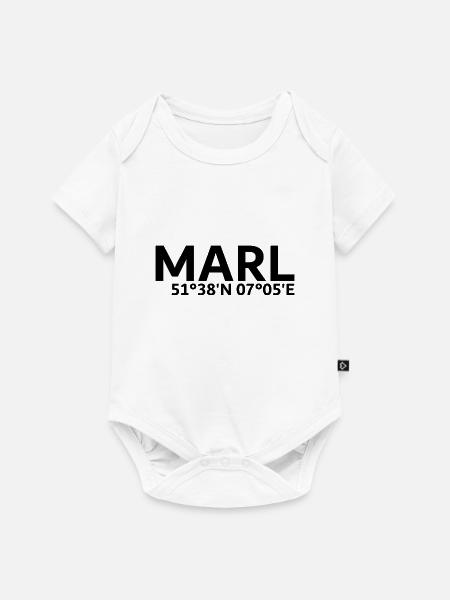 Marl Koordinaten - Baby Premium Kurzarmbody - Weiß