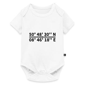 Marburg Koordinaten - Baby Premium Kurzarmbody - Weiß - Vorne