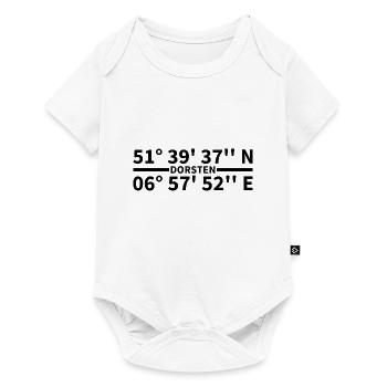 Dorsten Koordinaten - Baby Premium Kurzarmbody - Weiß - Vorne