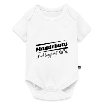 Magdeburg - Lieblingsort mit Stadtnamen - Baby Premium Kurzarmbody - Weiß - Vorne