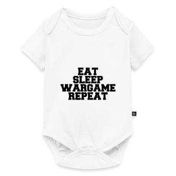 Eat Sleep Wargame Repeat - Body à manches courtes Premium Bébé - blanc - Devant