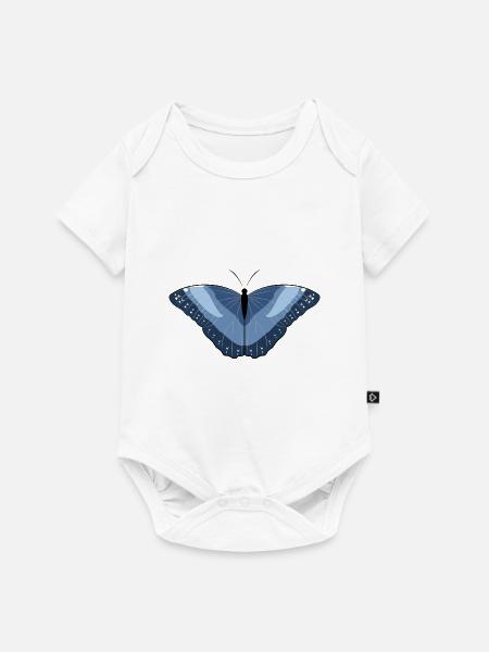 Fliegendes Kunstwerk - Schmetterling - Baby Premium Kurzarmbody - Weiß