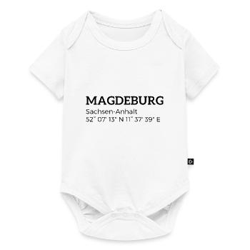 Magdeburg Sachsen-Anhalt Koordinaten - Baby Premium Kurzarmbody - Weiß - Vorne