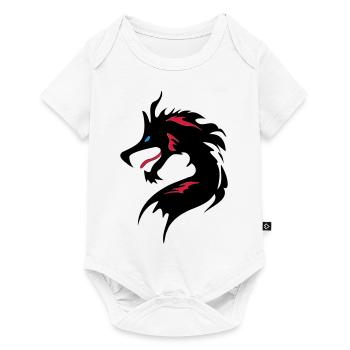 ❤️👄🐉Cool Dragon Head-I Love Dragon- 龍 - Body à manches courtes Premium Bébé - blanc - Devant