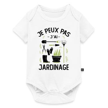 Je Peux Pas J'ai Jardinage - Body à manches courtes Premium Bébé - blanc - Devant