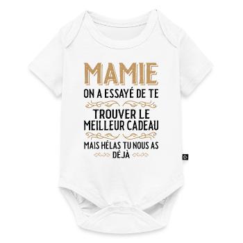 Mamie Fête Des Mères Cadeau Anniversaire Mamie - Body à manches courtes Premium Bébé - blanc - Devant