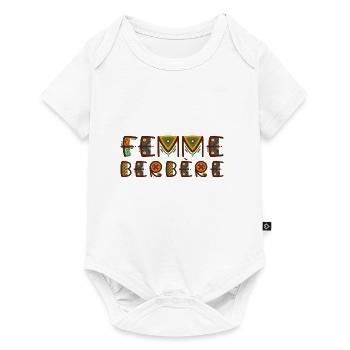 Femme Berbère Belle et Rebelle | Amazigh - Body à manches courtes Premium Bébé - blanc - Devant