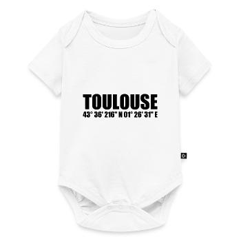 Coordonnées de Toulouse - Body à manches courtes Premium Bébé - blanc - Devant
