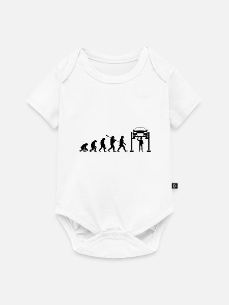 Mechanische Evolution - Baby Premium Kurzarmbody - Weiß