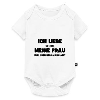 Ich liebe meine Frau - Motorrad fahren Biker - Baby Premium Kurzarmbody - Weiß - Vorne