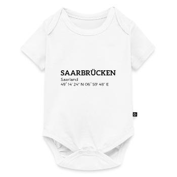 Sarrebruck les coordonnées de la Sarre - Body à manches courtes Premium Bébé - blanc - Devant