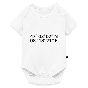 Luzern Koordinaten - Baby Premium Kurzarmbody - Weiß - Vorne