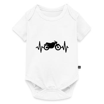 Vintage Motorcycle Heartbeat - Baby Premium short-sleeve bodysuit - white - Front