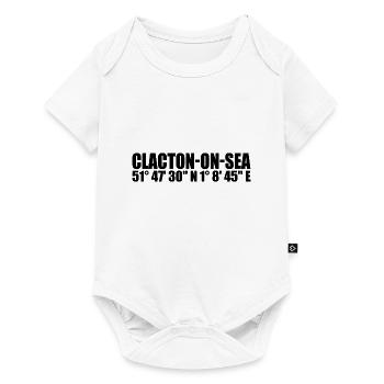 Coordonnées de Clacton-on-Sea - Body à manches courtes Premium Bébé - blanc - Devant