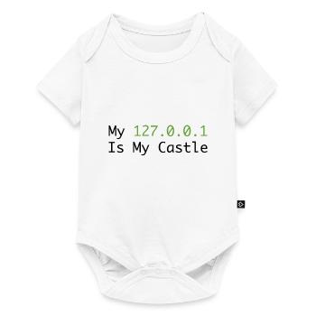 My 127.0.0.0.1 Is My Castle - Body à manches courtes Premium Bébé - blanc - Devant