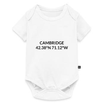 Coordonnées Cambridge, Massachusetts, États-Unis - Body à manches courtes Premium Bébé - blanc - Devant