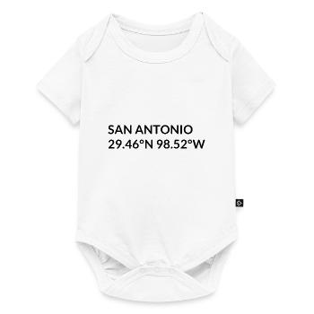 San Antonio, Texas, United States Coordinates - Baby Premium short-sleeve bodysuit - white - Front