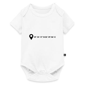 Palma Koordinaten - Baby Premium Kurzarmbody - Weiß - Vorne