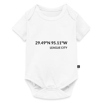Coordonnées de League City, Texas, États-Unis - Body à manches courtes Premium Bébé - blanc - Devant