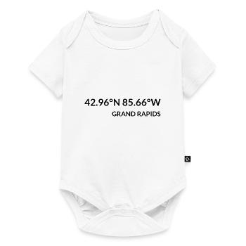 Grand Rapids, Michigan, USA Coordinates - Baby Premium short-sleeve bodysuit - white - Front