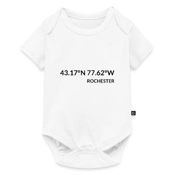 Rochester, New York, USA Coordinates - Baby Premium short-sleeve bodysuit - white - Front