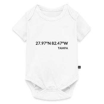 Tampa, Florida, USA Coordinates - Baby Premium short-sleeve bodysuit - white - Front
