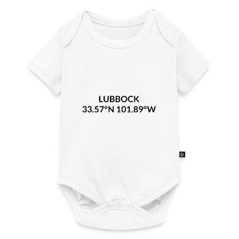 Lubbock Texas USA Coordinates - Baby Premium short-sleeve bodysuit - white - Front