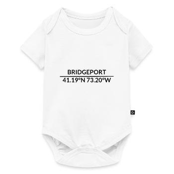 Coordonnées de Bridgeport, Connecticut, États-Unis - Body à manches courtes Premium Bébé - blanc - Devant