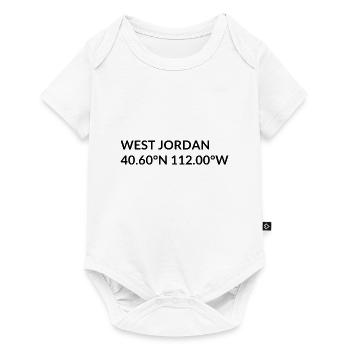 Coordonnées West Jordan, Utah, États-Unis - Body à manches courtes Premium Bébé - blanc - Devant