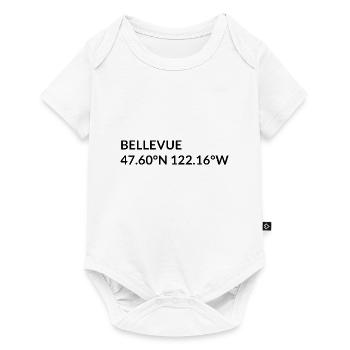 Bellevue, Washington, United States Coordinates - Baby Premium short-sleeve bodysuit - white - Front