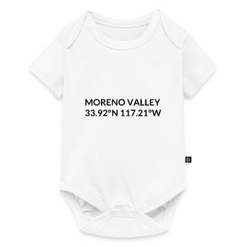Moreno Valley, California, USA Coordinates - Baby Premium short-sleeve bodysuit - white - Front