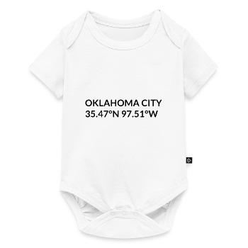 Oklahoma City, Oklahoma, USA Coordinates - Baby Premium short-sleeve bodysuit - white - Front
