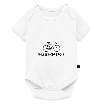 Fahrrad Radfahren This is how i roll - Baby Premium Kurzarmbody - Weiß - Vorne