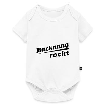 Backnang rockt - Textdesign mit Stadtnamen - Baby Premium Kurzarmbody - Weiß - Vorne