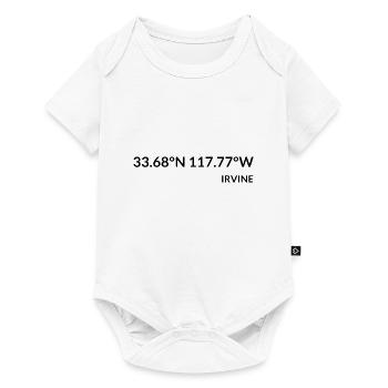Irvine California USA Coordinates - Baby Premium short-sleeve bodysuit - white - Front