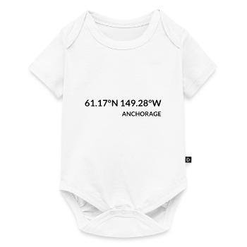 Coordonnées d’Anchorage, Alaska, États-Unis - Body à manches courtes Premium Bébé - blanc - Devant