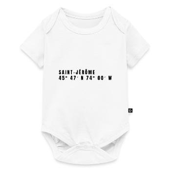 Coordonnées Saint-Jérôme, Canada - Body à manches courtes Premium Bébé - blanc - Devant