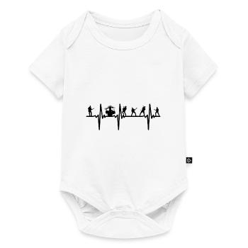 Herzschlag Band - Mon cœur bat pour la bonne musique - Body à manches courtes Premium Bébé - blanc - Devant