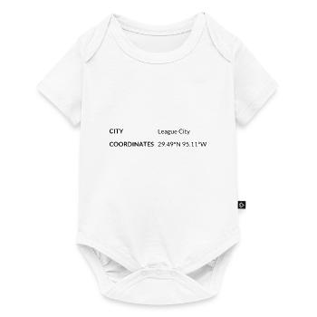 Les coordonnées de League City Texas États-Unis - Body à manches courtes Premium Bébé - blanc - Devant