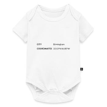 Birmingham, Alabama, USA coordinates - Baby Premium short-sleeve bodysuit - white - Front
