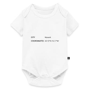 Newark, New Jersey, USA coordinates - Baby Premium short-sleeve bodysuit - white - Front