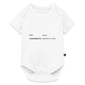 Austin, Texas, USA coordinates - Baby Premium short-sleeve bodysuit - white - Front