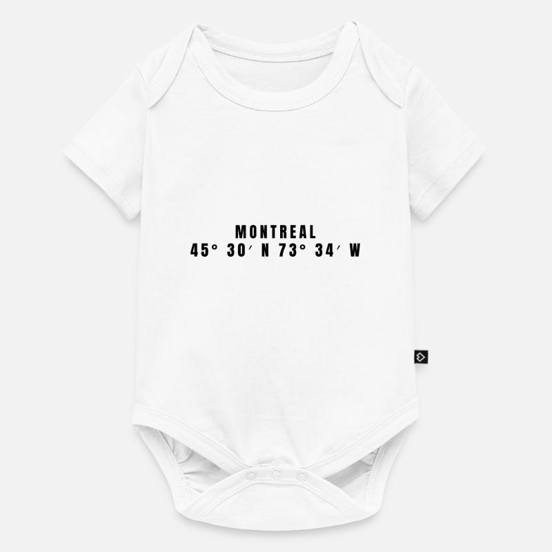 Montréal, Canada Coordonnées - Body à manches courtes Premium Bébé - blanc