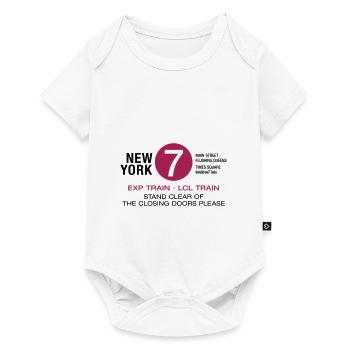 New York City Subway Subway 7 Manhattan Queens NYC - Baby Premium short-sleeve bodysuit - white - Front