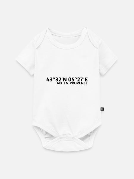 Aix-en-Provence Koordinaten - Baby Premium Kurzarmbody - Weiß