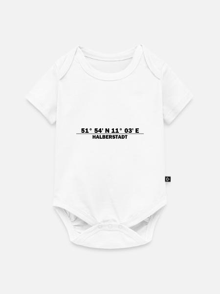 Halberstadt Koordinaten - Baby Premium Kurzarmbody - Weiß