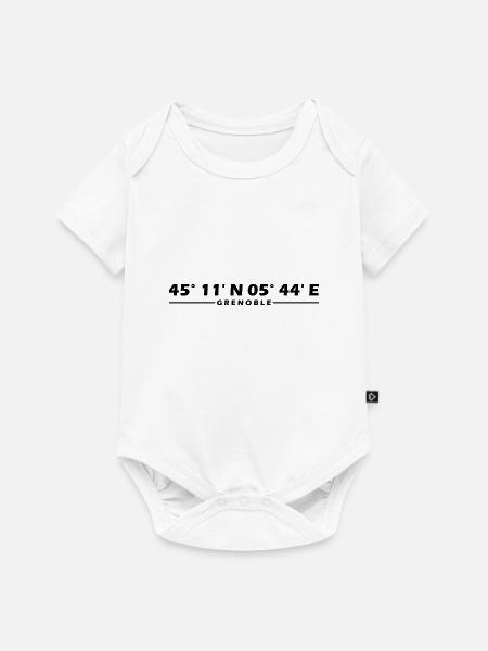 Grenoble Koordinaten - Baby Premium Kurzarmbody - Weiß