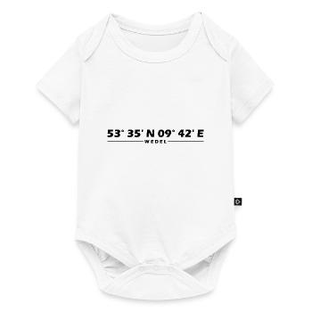 Wedel Koordinaten - Baby Premium Kurzarmbody - Weiß - Vorne