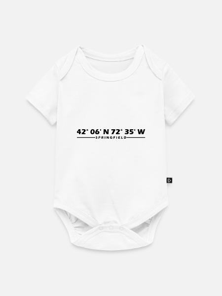Springfield Koordinaten - Baby Premium Kurzarmbody - Weiß
