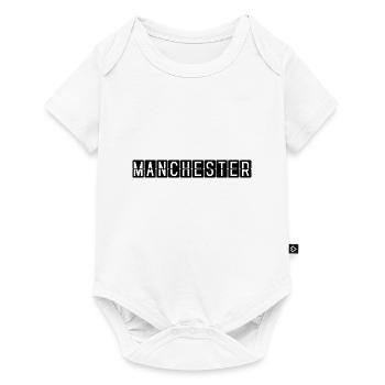 Manchester Flughafentafel - Baby Premium Kurzarmbody - Weiß - Vorne